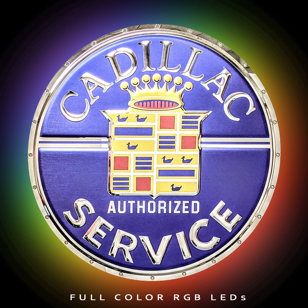 Cadillac Service Metal Sign