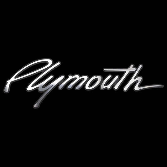 Plymouth Script Laser Cut Metal Sign
