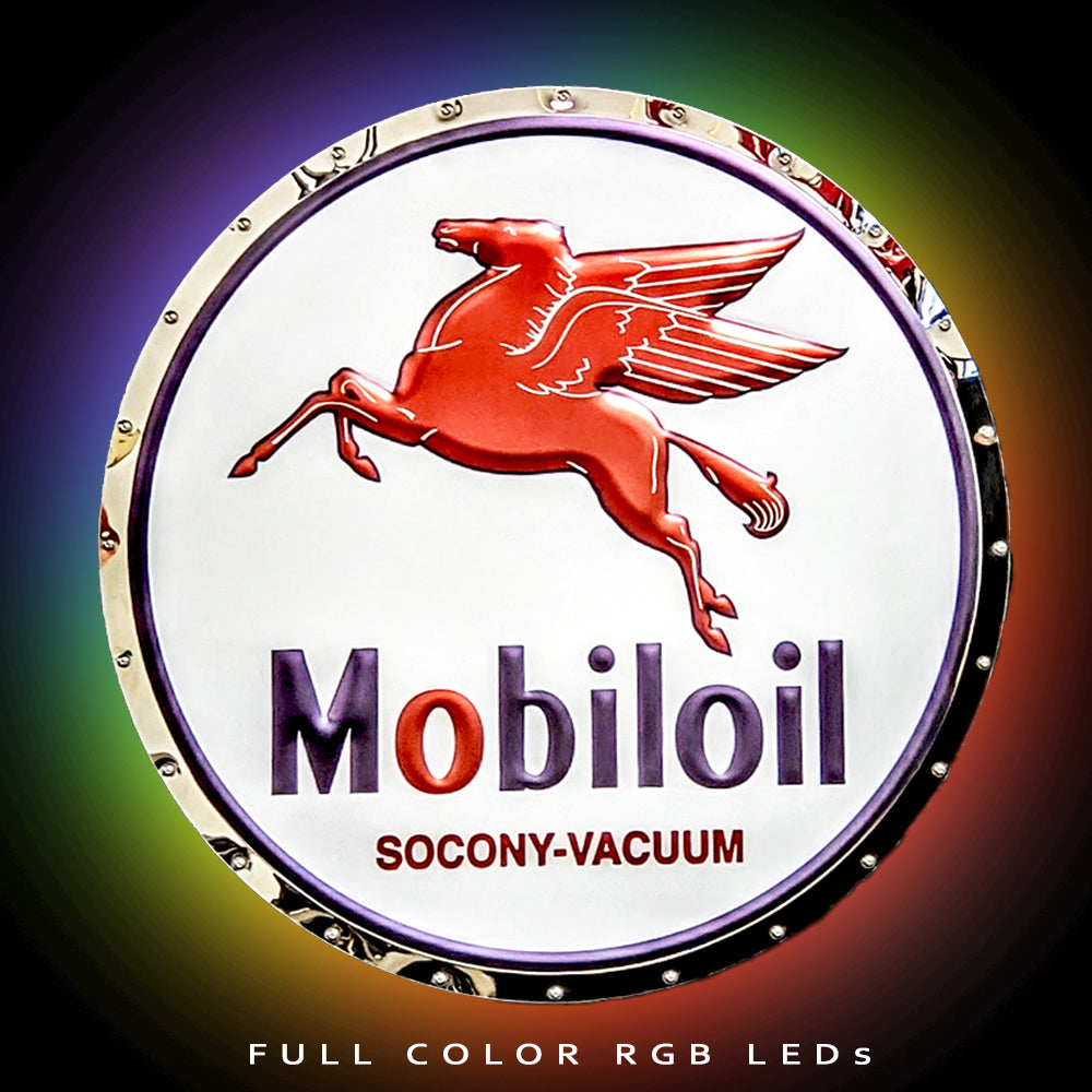 Mobil Pegasus Circle Metal Sign