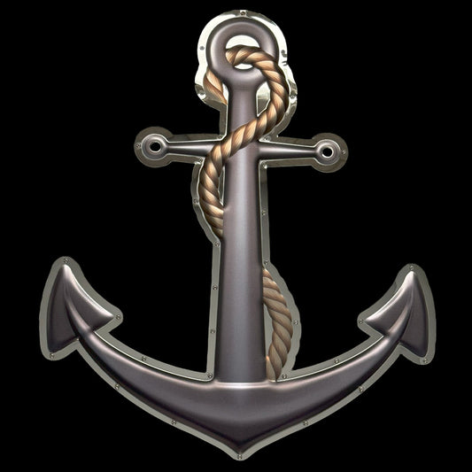 Ship Anchor Metal Sign