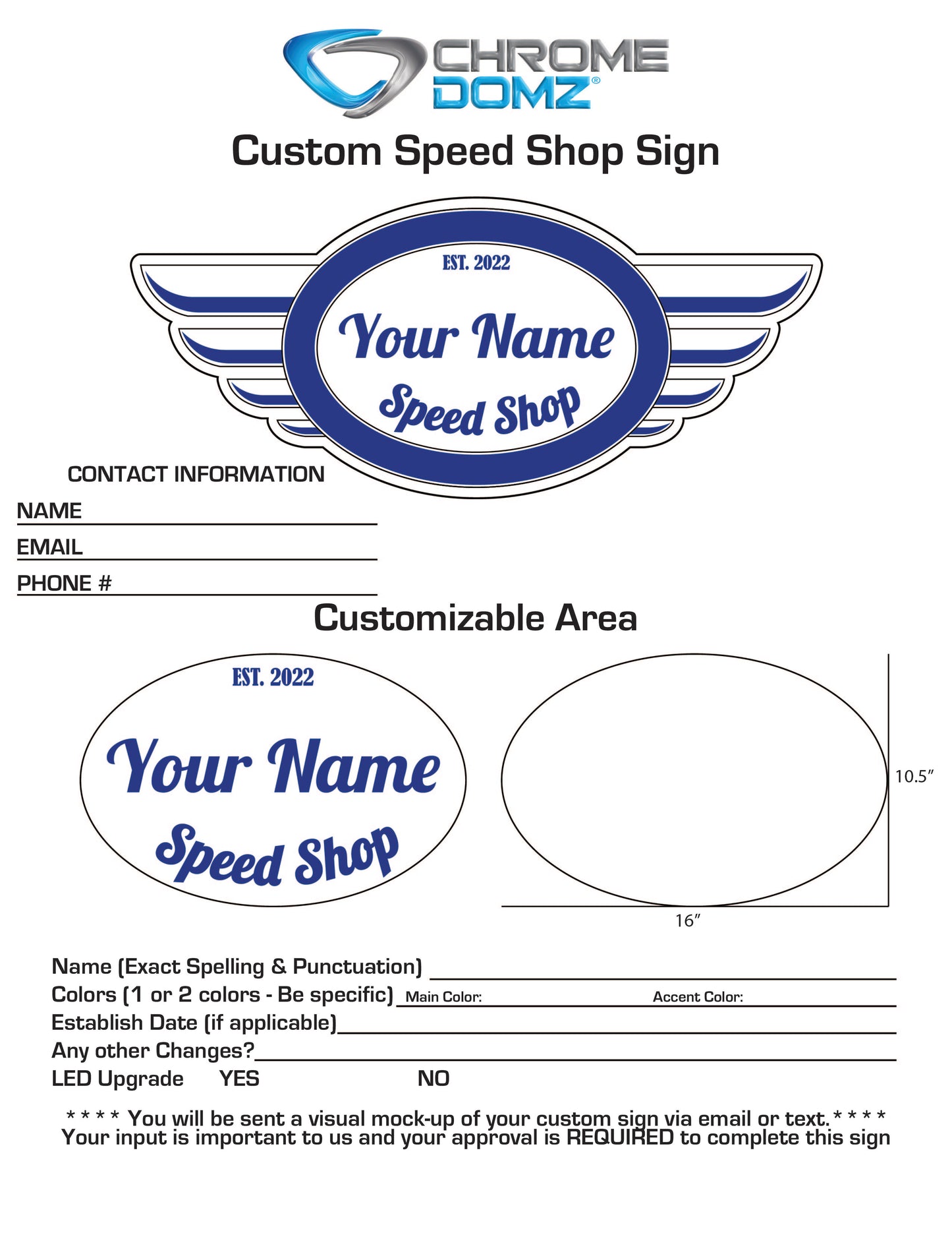 Custom Speed Shop Sign