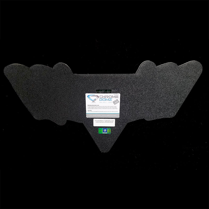 embossed mirror polished stainless steel sign décor Chevrolet 1967 camaro back