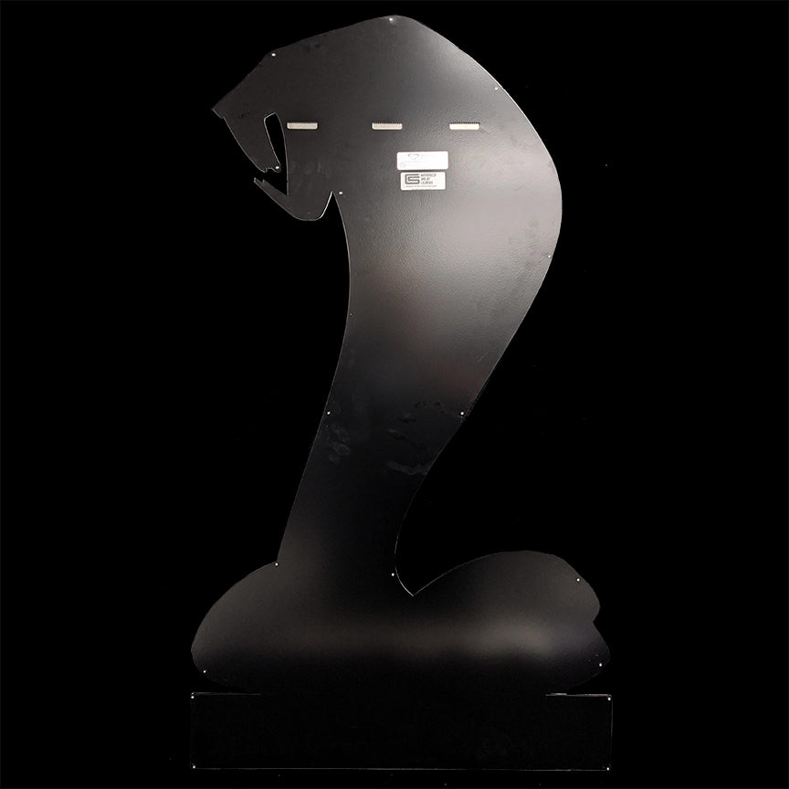 mirror polished stainless steel sign garage décor Shelby Cobra laser cut back