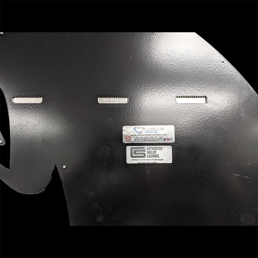 mirror polished stainless steel sign garage décor Shelby Cobra laser cut hanger slots