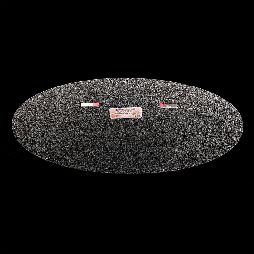 embossed mirror polished stainless steel sign décor ford blue oval back