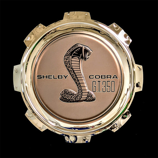 embossed mirror polished stainless steel sign garage décor Shelby Cobra GT 350 gas cap