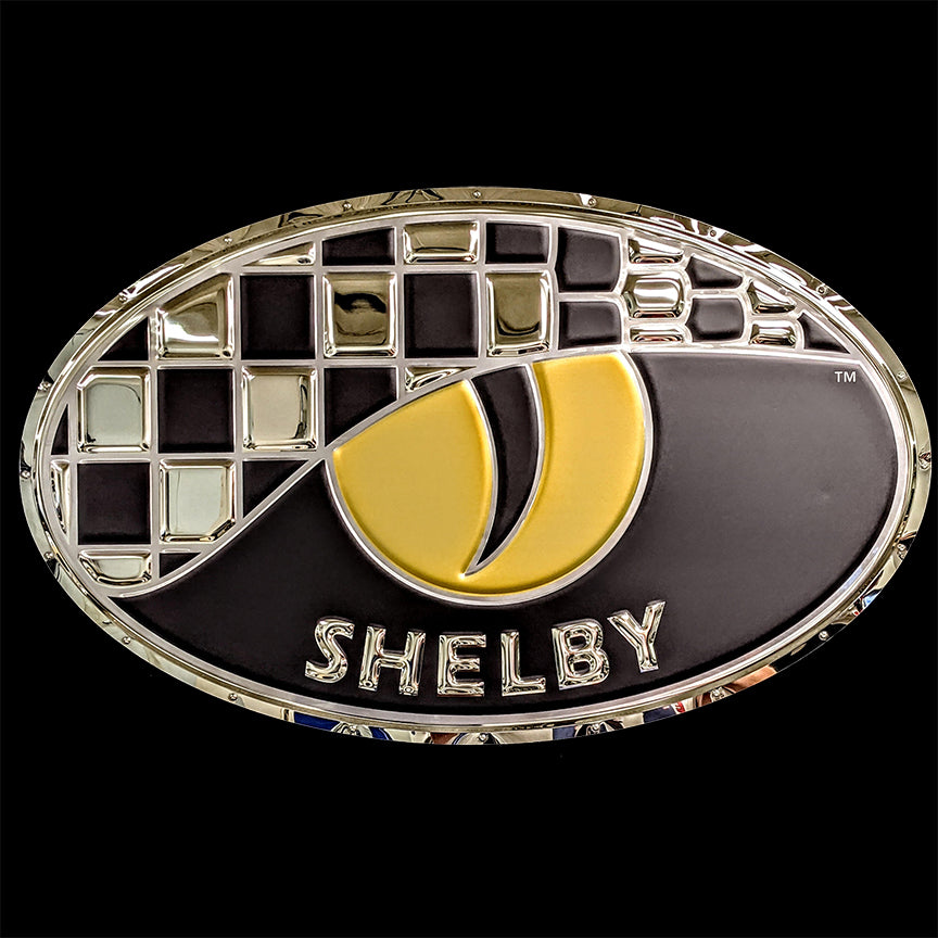 Shelby Series One Badge Metal Sign – Chrome Domz