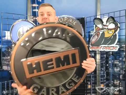 Mopar Garage HEMI Metal Sign