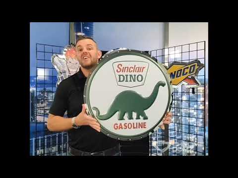 Sinclair Dino Metal Sign