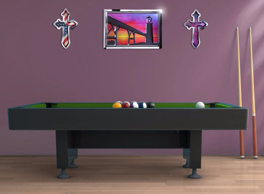 embossed mirror polished stainless steel sign cross