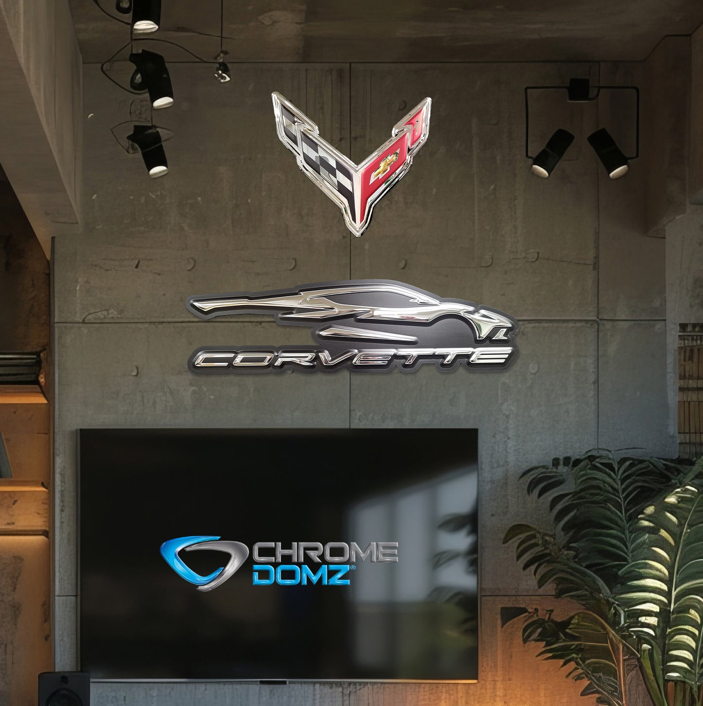 Corvette C8 Gesture Metal Sign