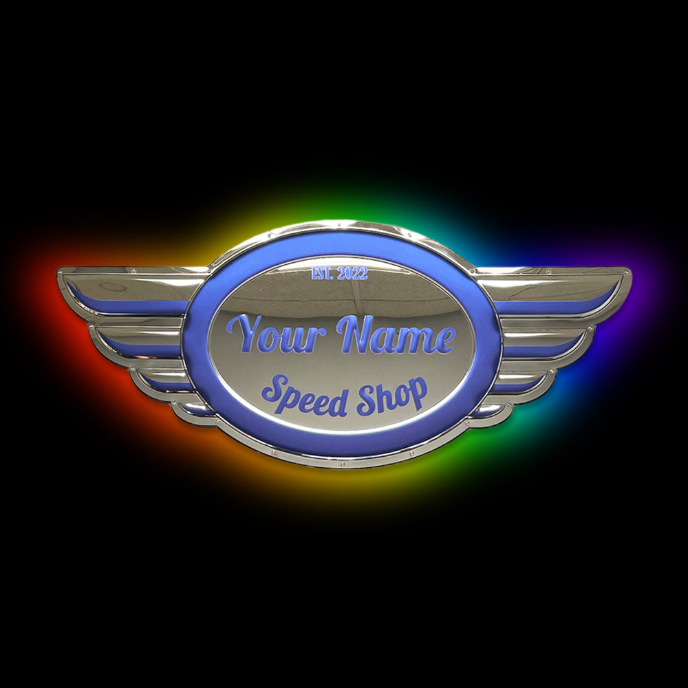 Customized Speed Shop Signs Custom Speed Shop Sign – Chrome Domz