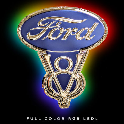 Ford V8 Logo Metal Sign