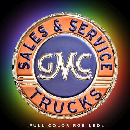 GMC Trucks Sales & Service Metal Sign