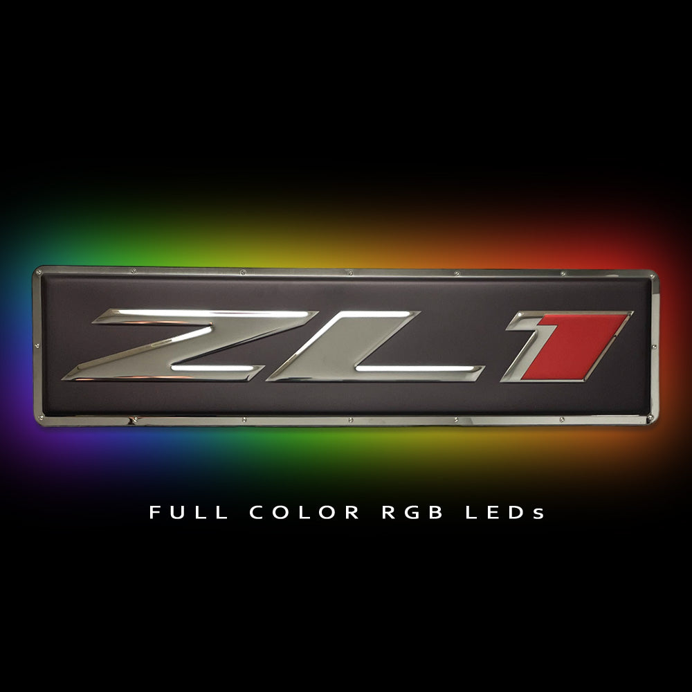 Camaro ZL1 Metal Sign – Chrome Domz