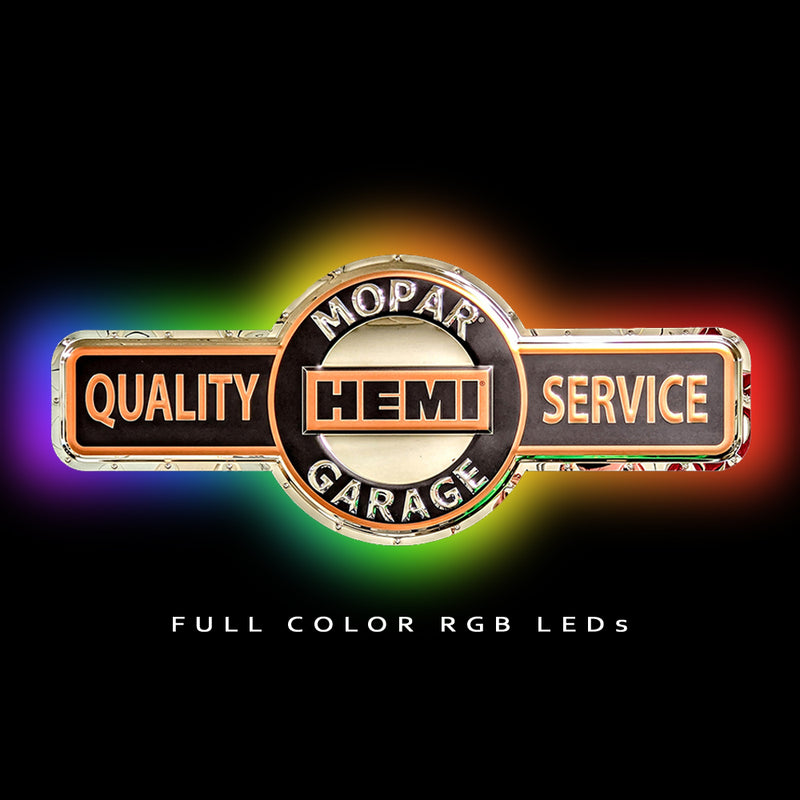 Mopar Quality Service Hemi Metal Sign
