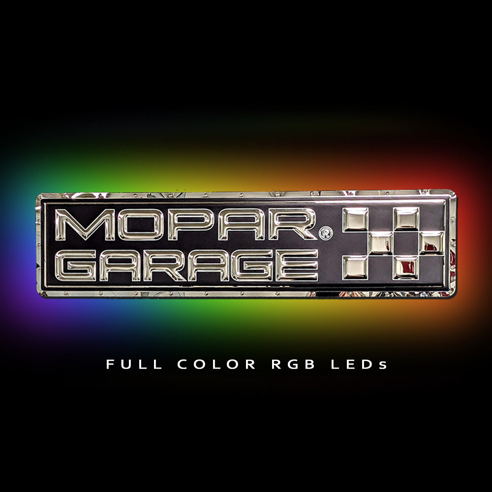 Mopar Garage Checker Metal Sign