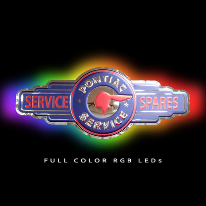 Pontiac Service/Spares Metal Sign