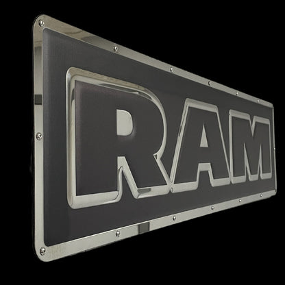 RAM Script Metal Sign