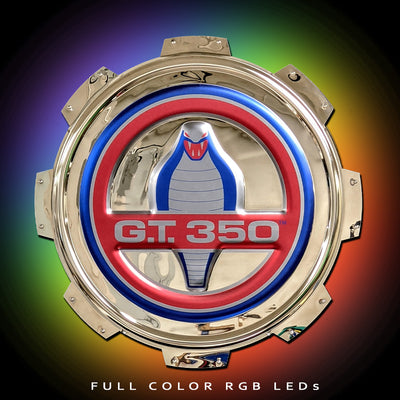 Shelby GT 350 Red and Blue "Gas Cap" Metal Sign