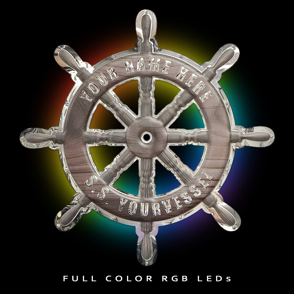 Ship Helm Metal Sign