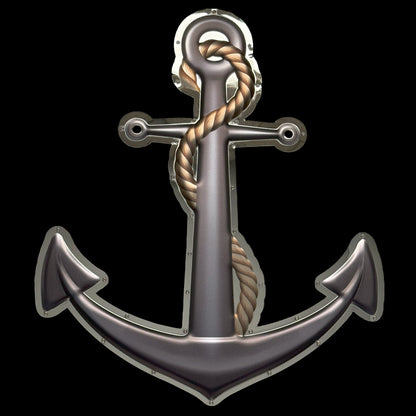 Ship Anchor Metal Sign