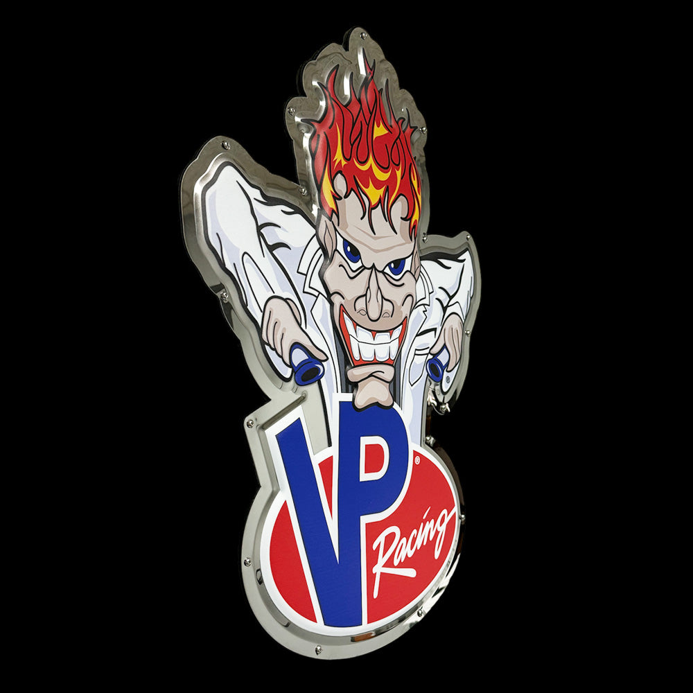 Vp Fuel Racing Sign VP Racing Fuels Mad Scientist Metal Sign – Chrome Domz