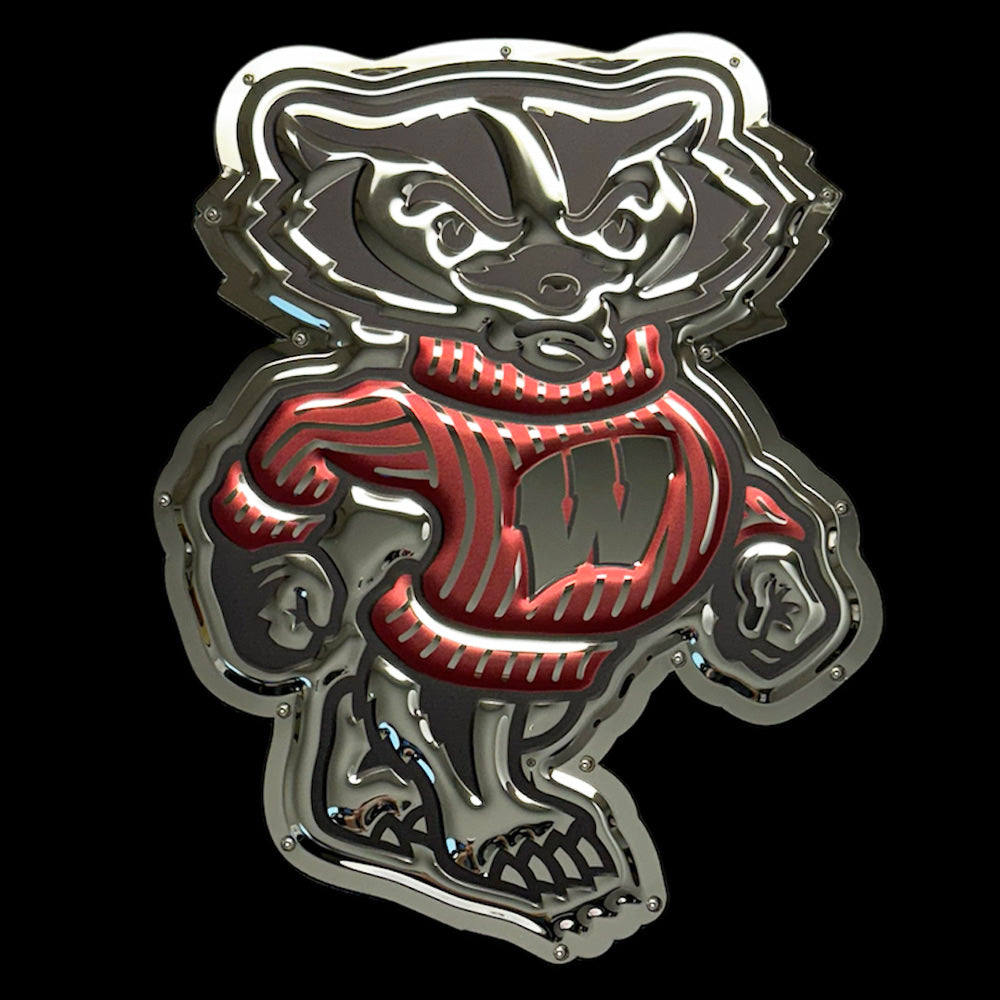 Wisconsin - Bucky Badger Metal Sign