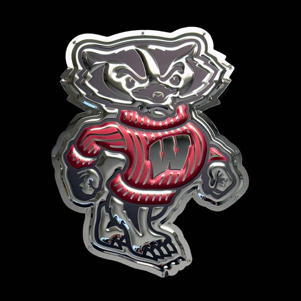 Wisconsin - Bucky Badger Metal Sign