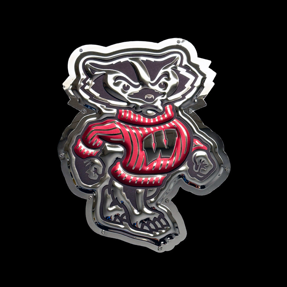 Wisconsin - Bucky Badger Metal Sign