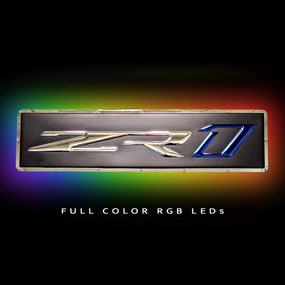 Corvette C7 ZR1 Metal Sign – Chrome Domz