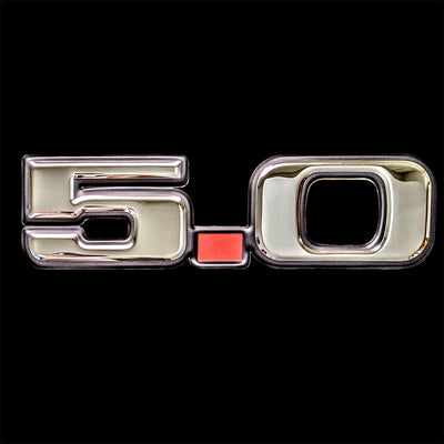 embossed mirror polished stainless steel sign décor ford mustang 5.0
