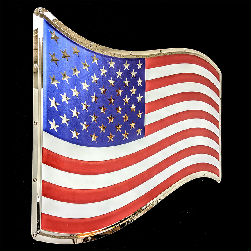 American Flag Metal Sign