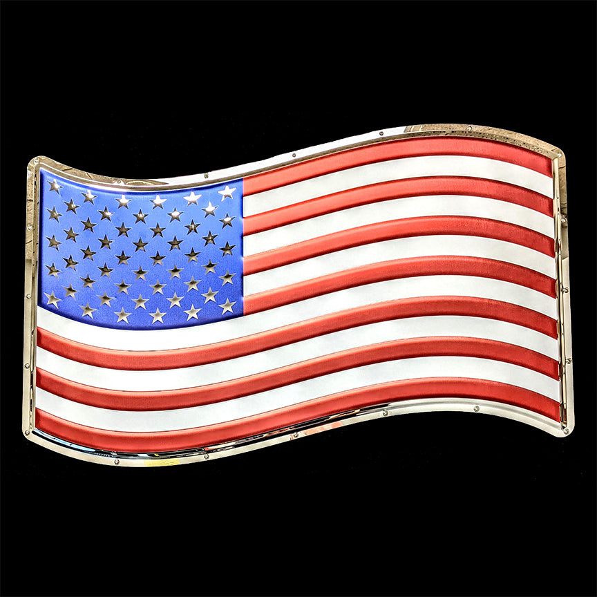 American Flag Metal Sign