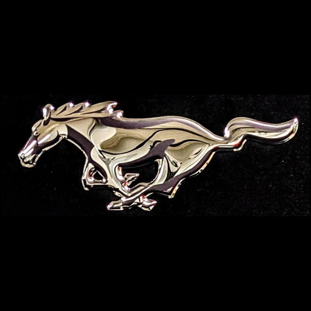 embossed mirror polished stainless steel sign décor ford mustang