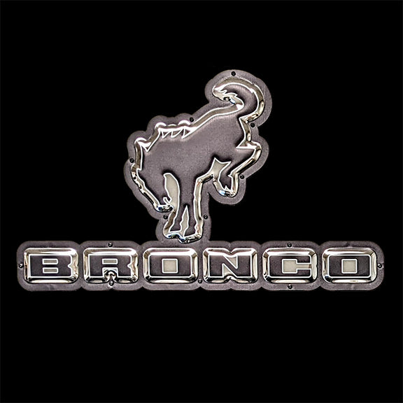 Ford Bronco Wordmark Emblem Metal Sign
