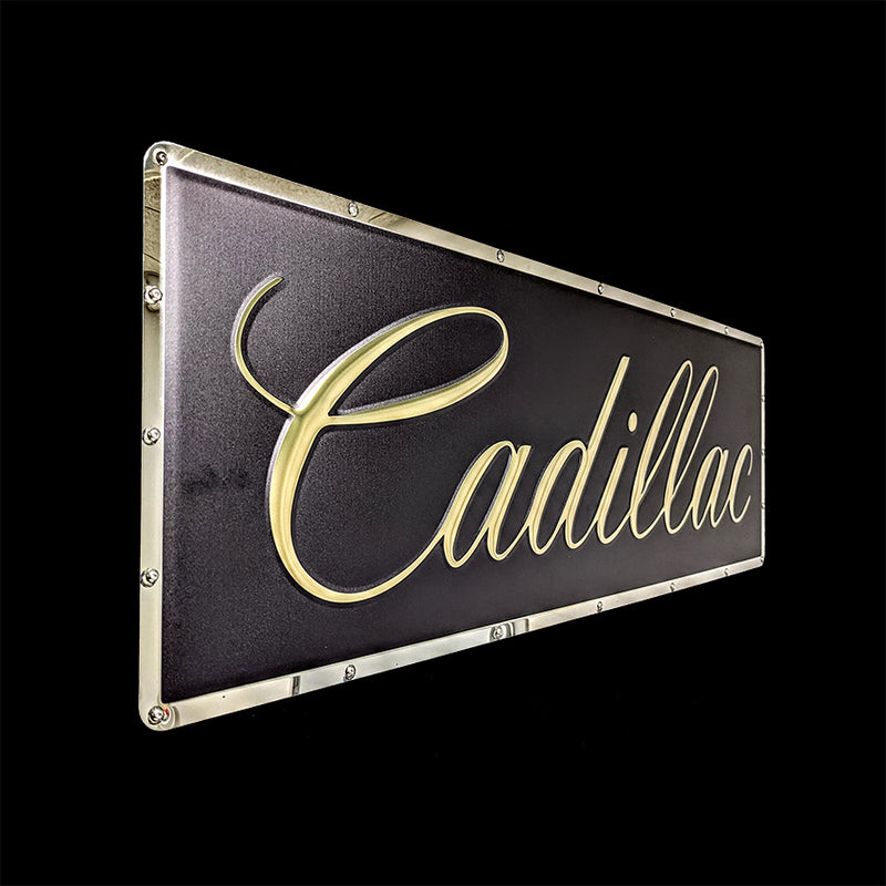Large Cadillac Script Sign Cadillac Classic Script Metal Sign