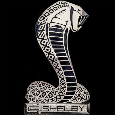 mirror polished stainless steel sign garage décor Shelby Cobra laser cut