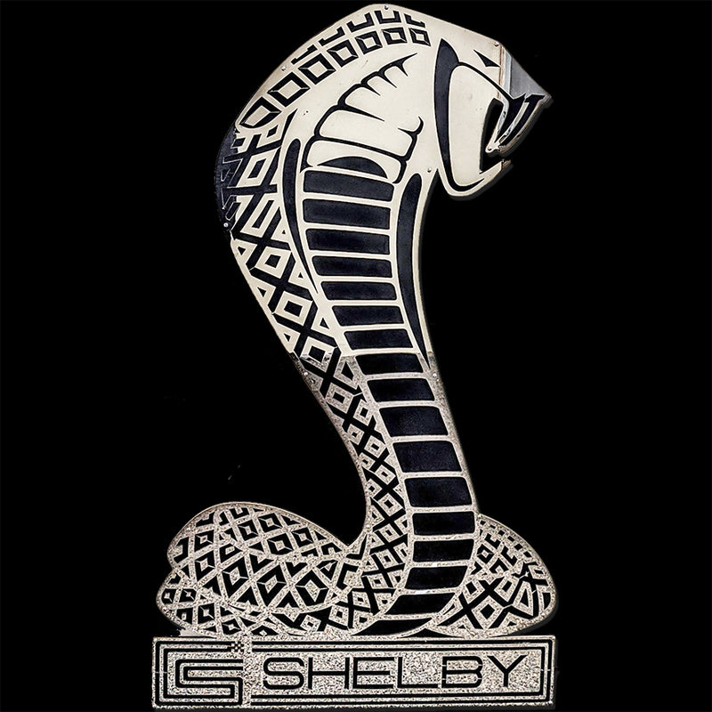 mirror polished stainless steel sign garage décor Shelby Cobra laser cut