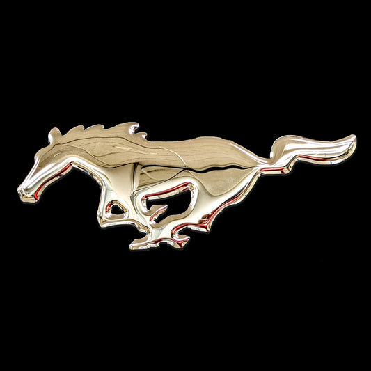 embossed mirror polished stainless steel sign décor ford mustang