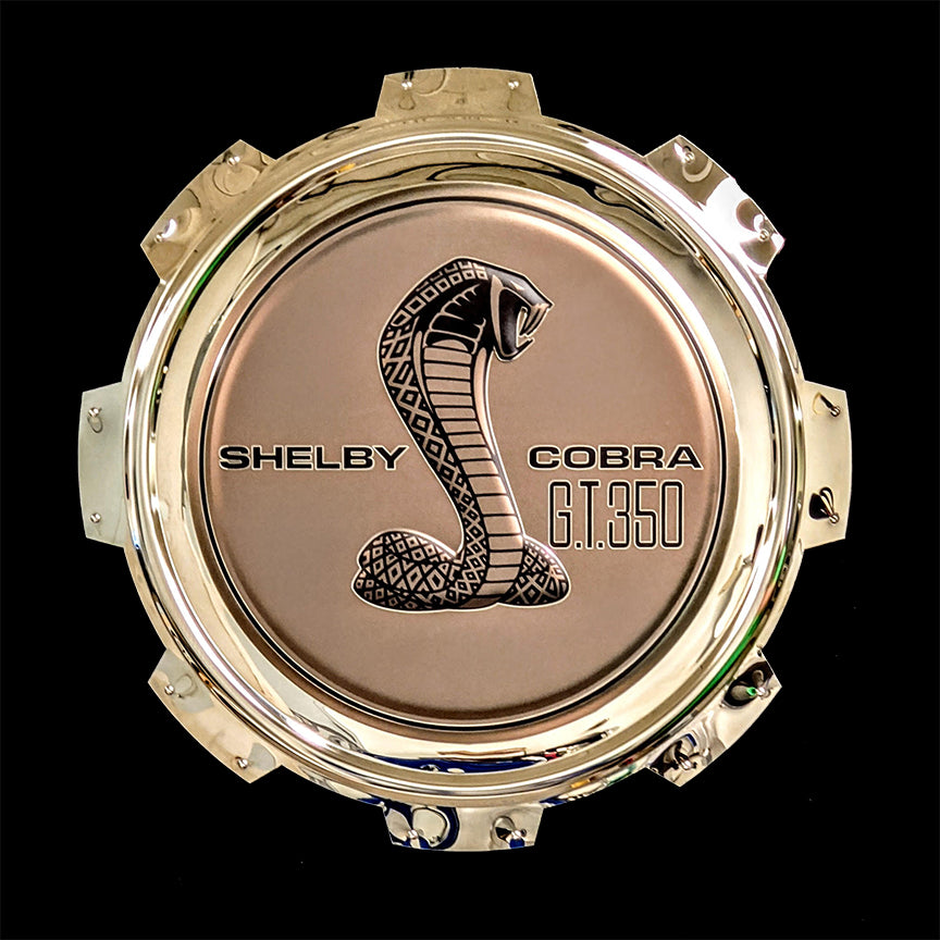 embossed mirror polished stainless steel sign garage décor Shelby Cobra GT 350 gas cap