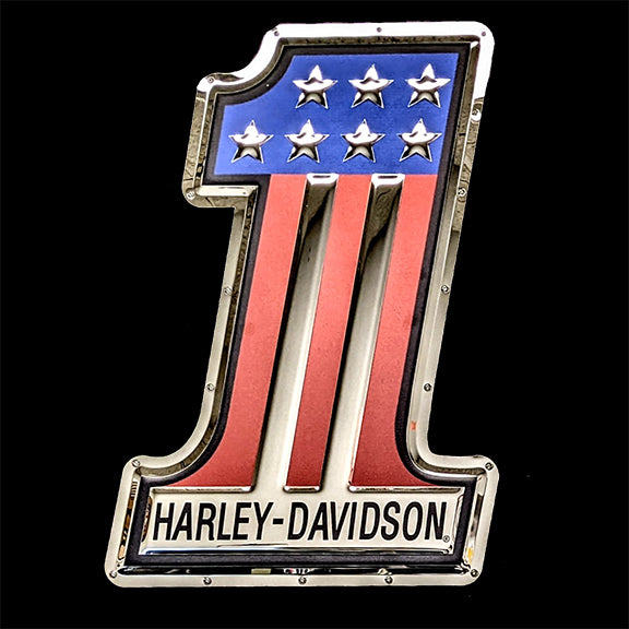 Harley Davidson "1" Metal Sign