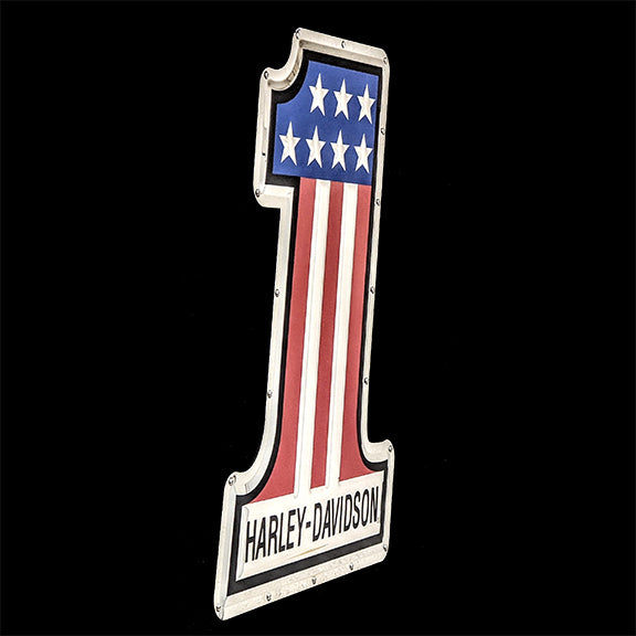 Harley Davidson "1" Metal Sign