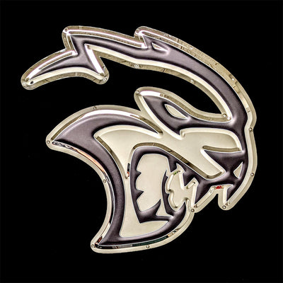 embossed mirror polished stainless steel sign décor dodge hellcat