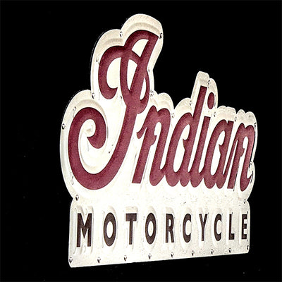 Indian Motorcycles Script Metal Sign