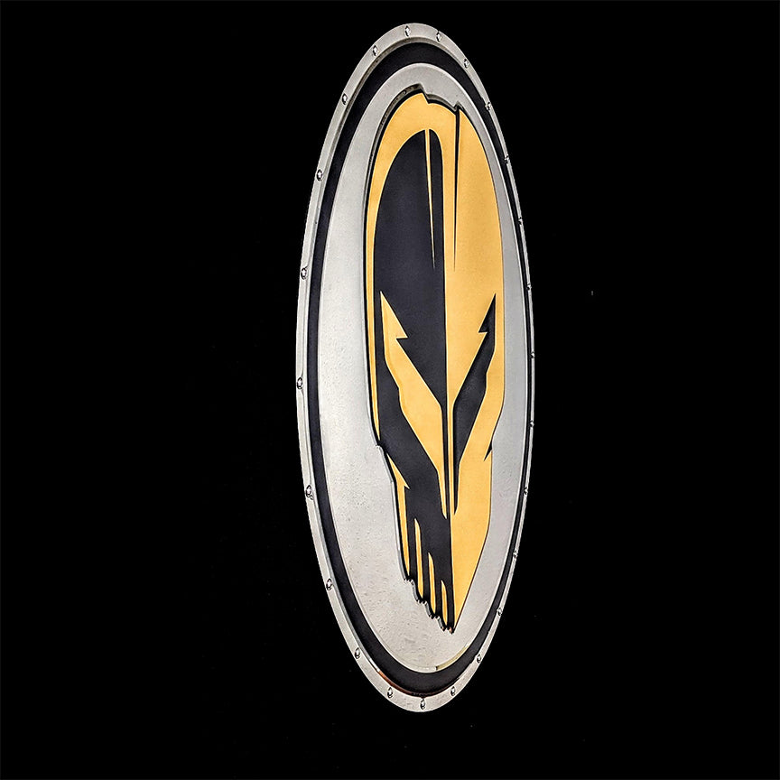 embossed mirror polished stainless steel sign décor corvette racing jake side