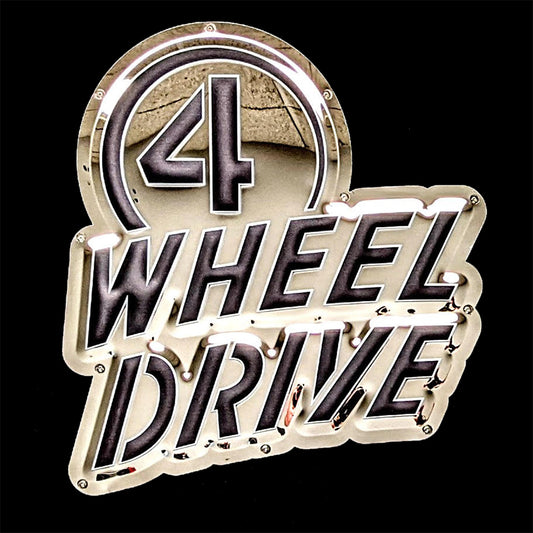 Willy's Wheeler 4 Wheel Drive Logo Metal Sign