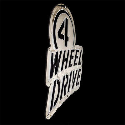 Willy's Wheeler 4 Wheel Drive Logo Metal Sign