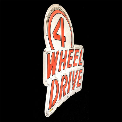 Willy's Wheeler 4 Wheel Drive Logo Metal Sign