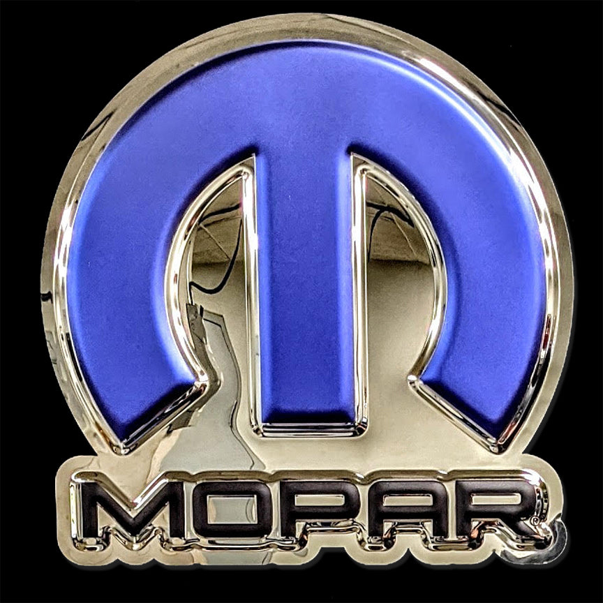 embossed mirror polished stainless steel sign garage décor Mopar Omega M